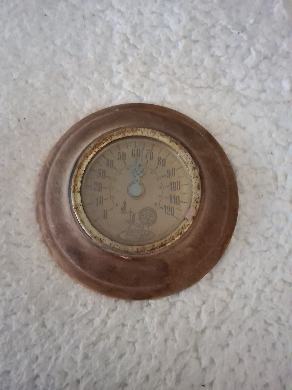 1970’s Cooper Co., Wooden Wall Thermometer 0-120 F Americana Made In USA